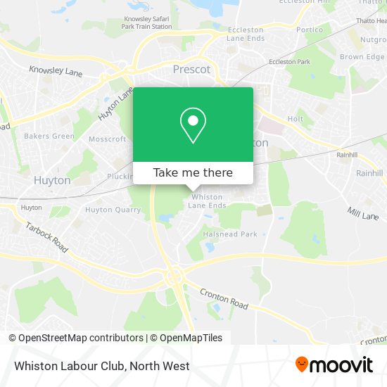 Whiston Labour Club map