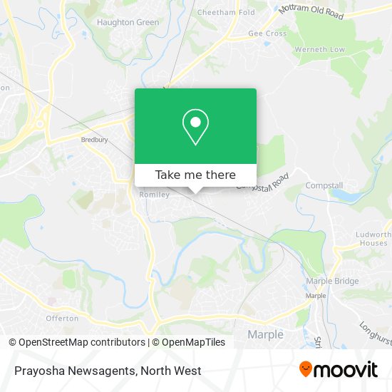 Prayosha Newsagents map