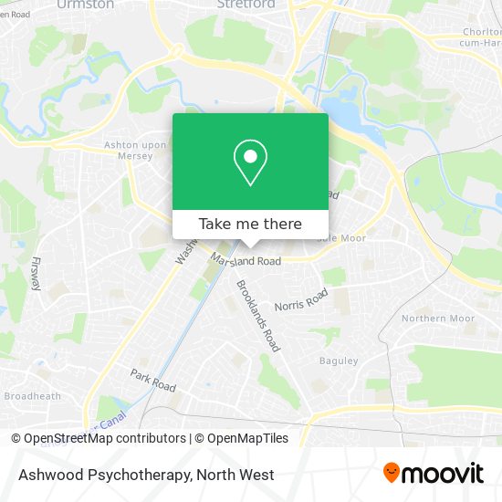 Ashwood Psychotherapy map