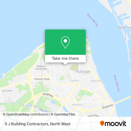 S J Building Contractors map