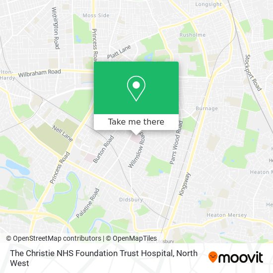 The Christie NHS Foundation Trust Hospital map