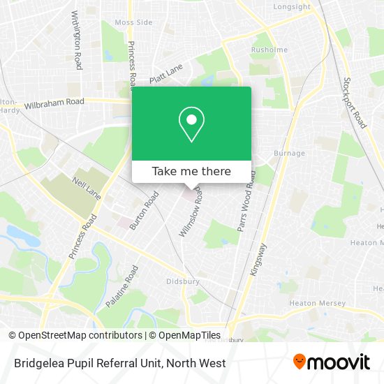 Bridgelea Pupil Referral Unit map