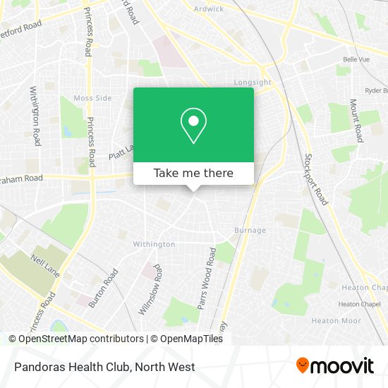 Pandoras Health Club map