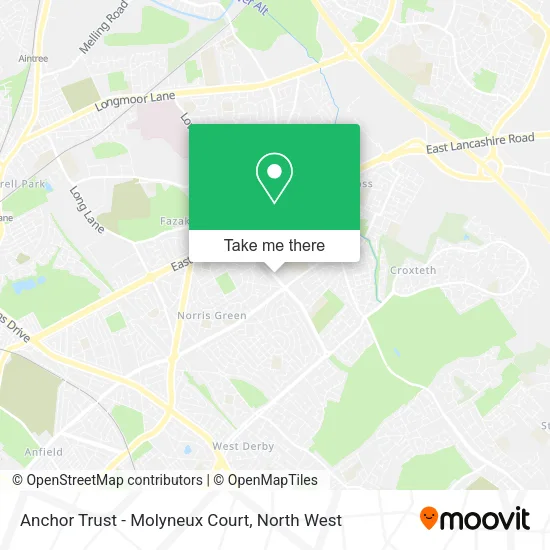 Anchor Trust - Molyneux Court map