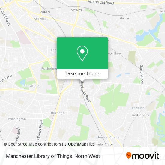 Manchester Library of Things map