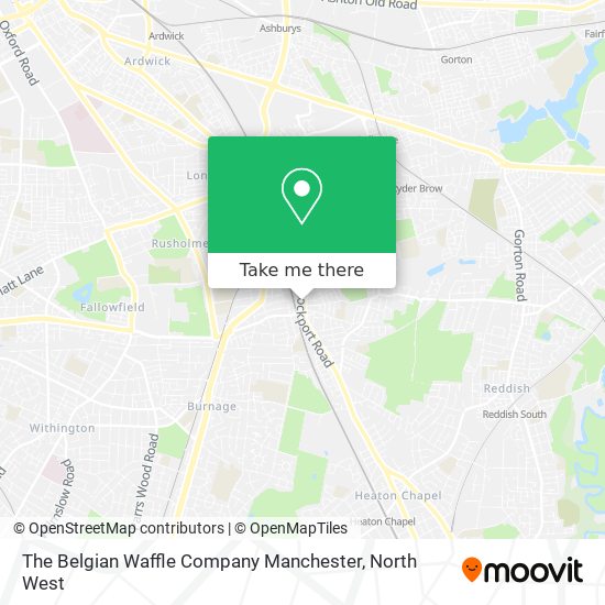 The Belgian Waffle Company Manchester map