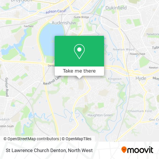 St Lawrence Church Denton map