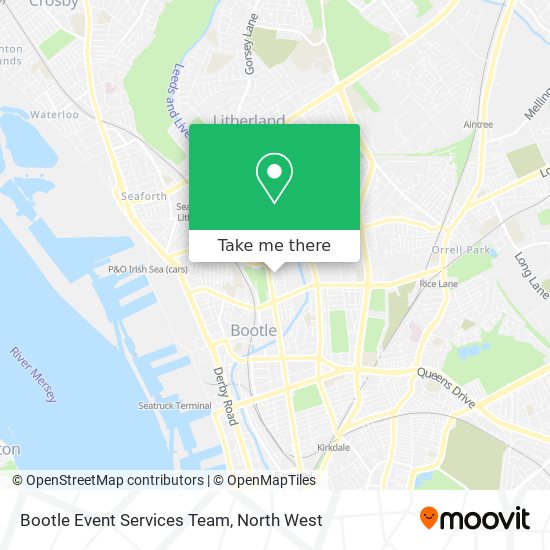 Bootle Event Services Team map