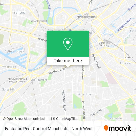 Fantastic Pest Control Manchester map