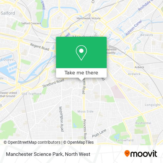 Manchester Science Park map