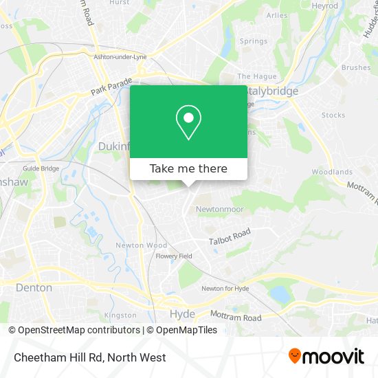 Cheetham Hill Rd map