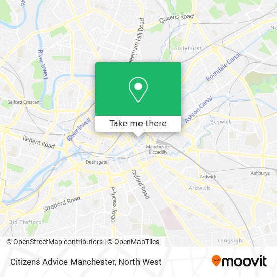 Citizens Advice Manchester map