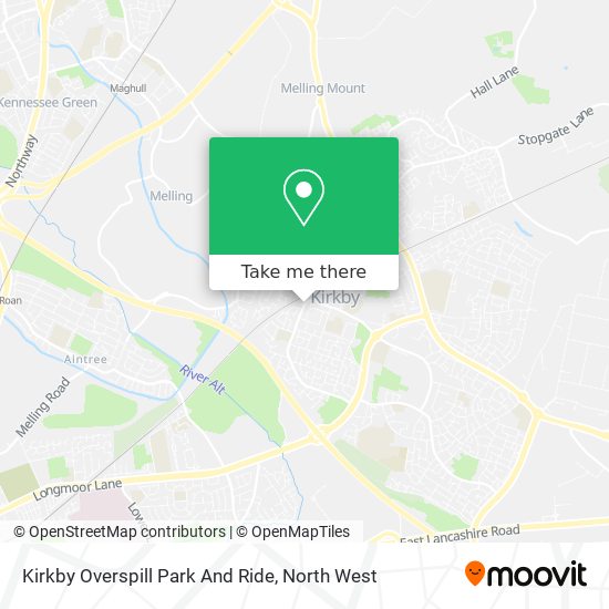 Kirkby Overspill Park And Ride map