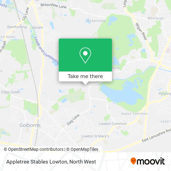 Appletree Stables Lowton map