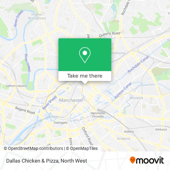 Dallas Chicken & Pizza map
