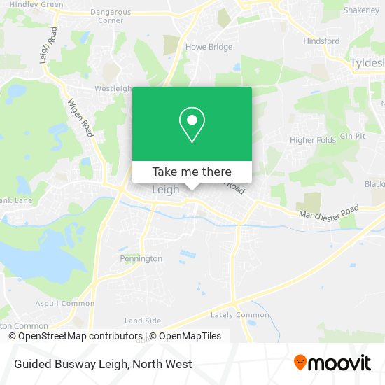 Guided Busway Leigh map