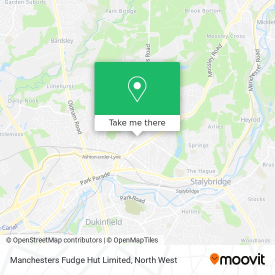 Manchesters Fudge Hut Limited map