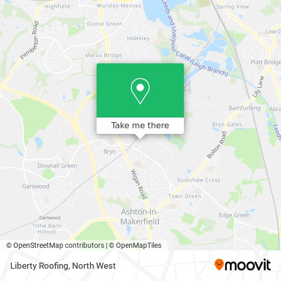 Liberty Roofing map