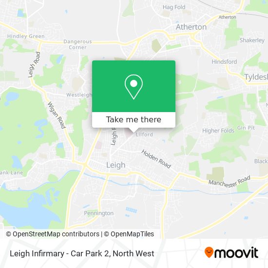 Leigh Infirmary - Car Park 2 map