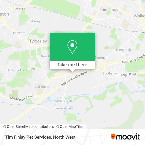 Tim Finlay Pet Services map