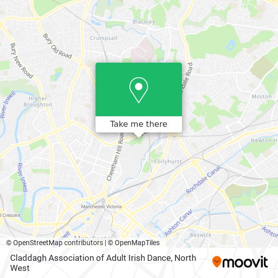 Claddagh Association of Adult Irish Dance map