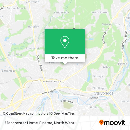 Manchester Home Cinema map