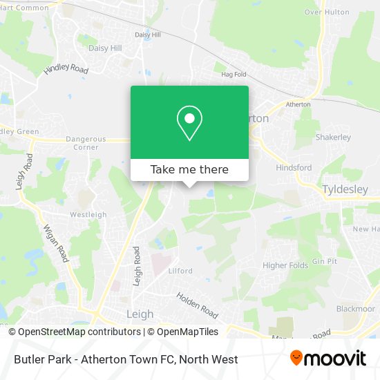 Butler Park - Atherton Town FC map