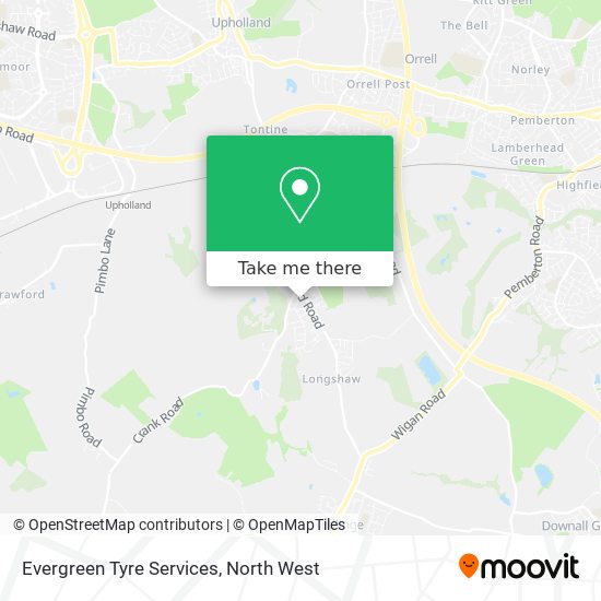 Evergreen Tyre Services map