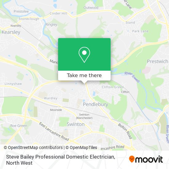 Steve Bailey Professional Domestic Electrician map