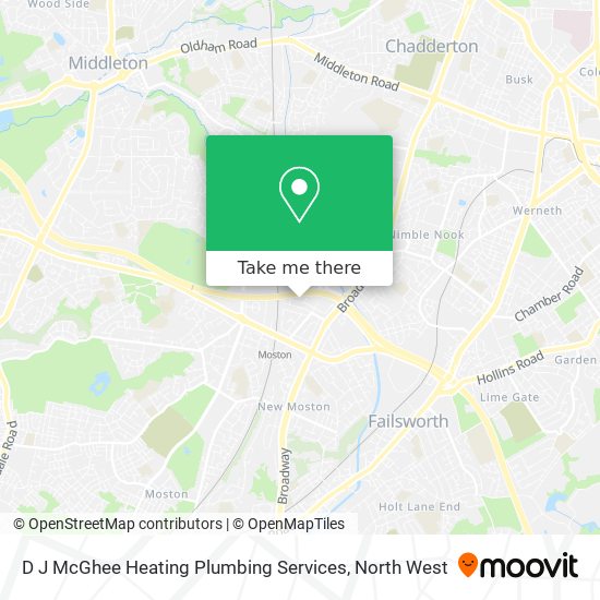 D J McGhee Heating Plumbing Services map