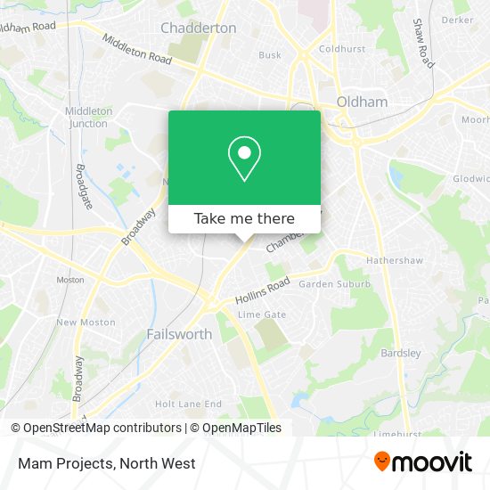 Mam Projects map