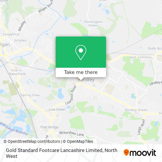 Gold Standard Footcare Lancashire Limited map