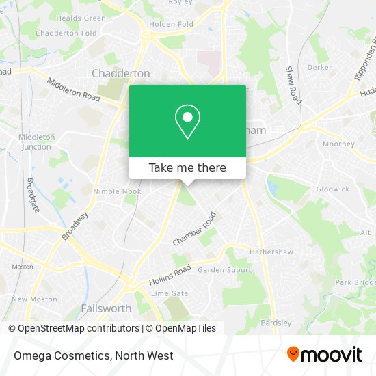 Omega Cosmetics map