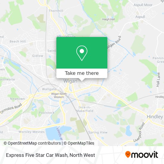 Express Five Star Car Wash map