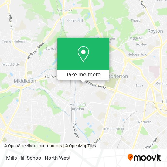 Mills Hill School map