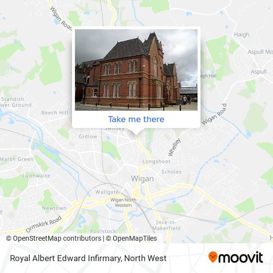 Royal Albert Edward Infirmary map