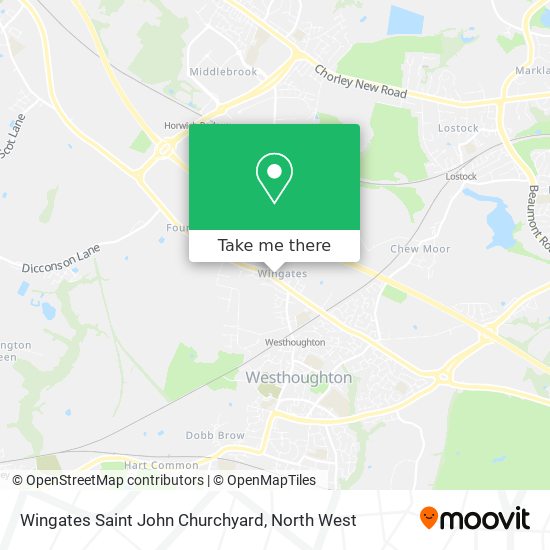 Wingates Saint John Churchyard map