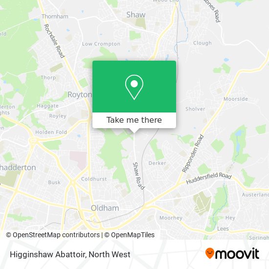 Higginshaw Abattoir map