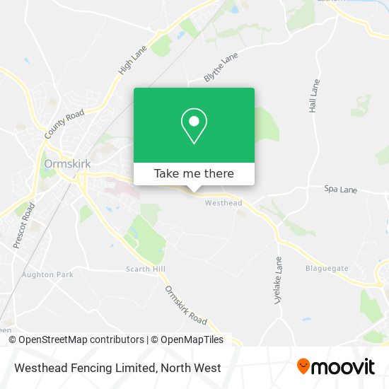 Westhead Fencing Limited map