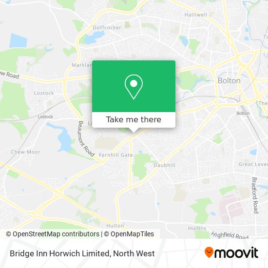 Bridge Inn Horwich Limited map