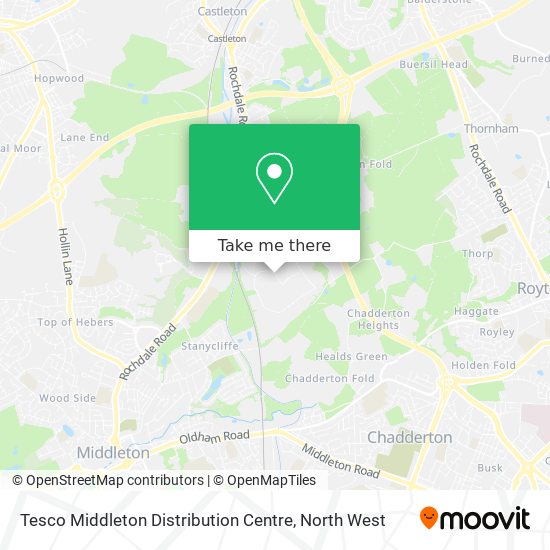 Tesco Middleton Distribution Centre map