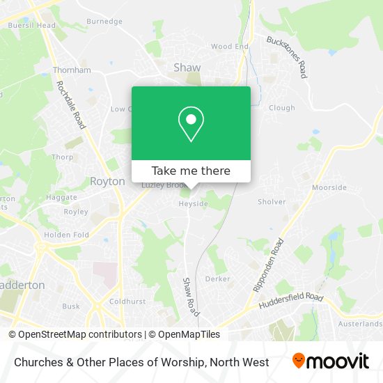 Churches & Other Places of Worship map
