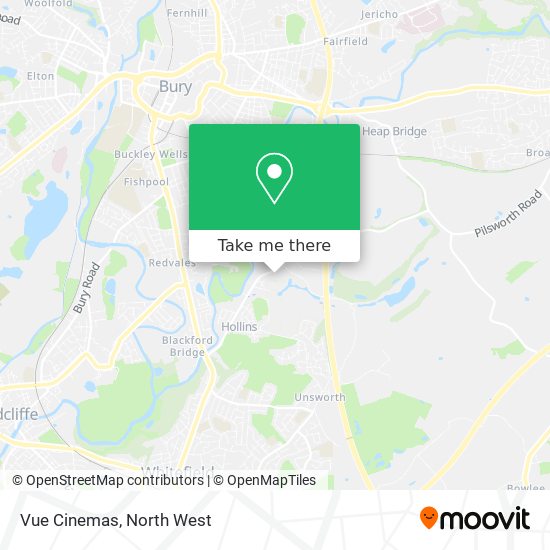 Vue Cinemas map