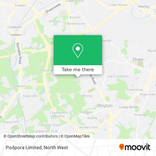 Podpora Limited map