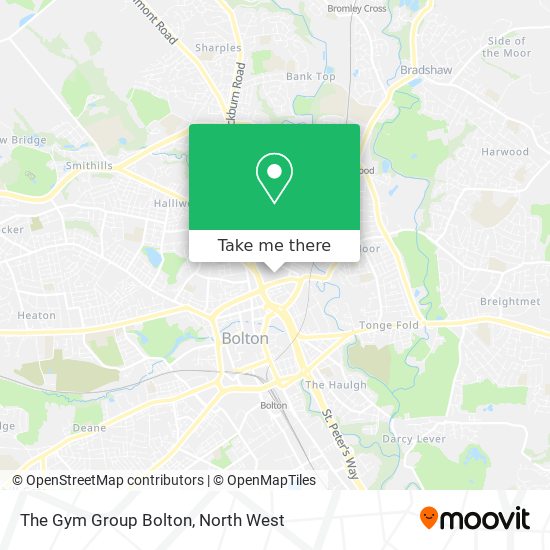 The Gym Group Bolton map
