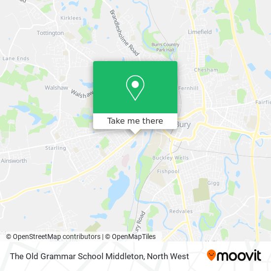 The Old Grammar School Middleton map