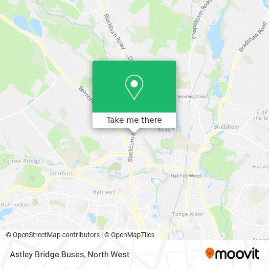 Astley Bridge Buses map