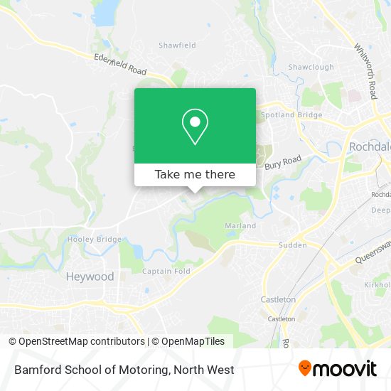 Bamford School of Motoring map