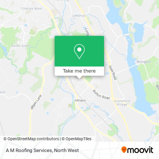 A M Roofing Services map