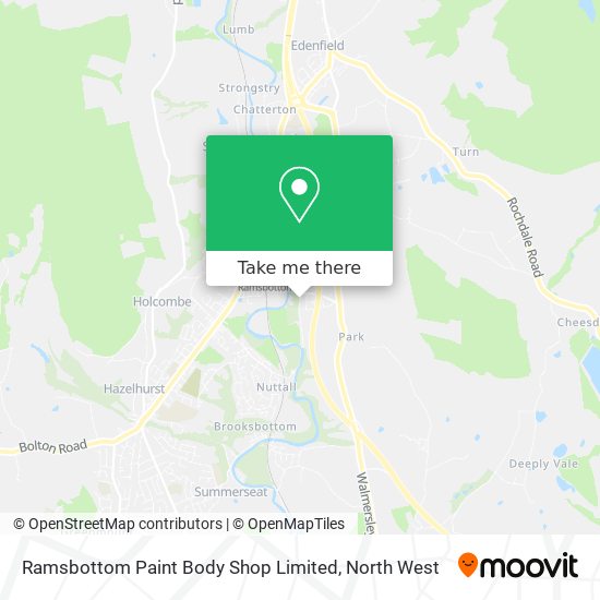 Ramsbottom Paint Body Shop Limited map